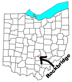 Map of Ohio showing location of Roickbridge